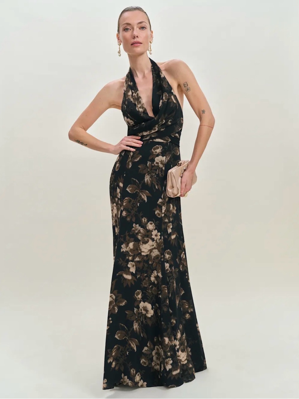 NWT Reformation Ezria Dress Grand Dame Floral Maxi Gown Size 4